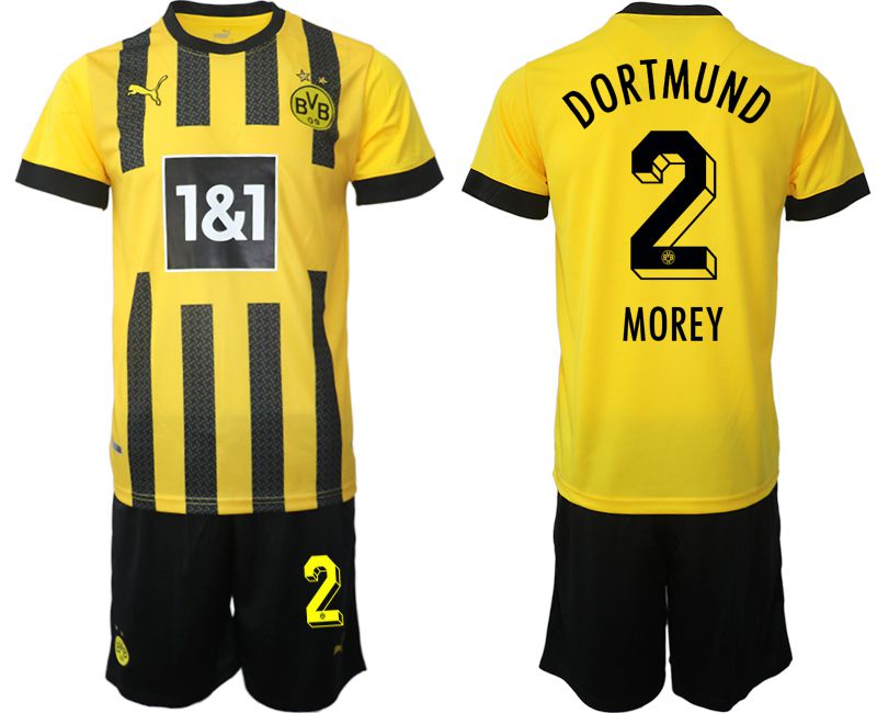 Men 2022-2023 Club Borussia Dortmund home yellow #2 Soccer Jersey
